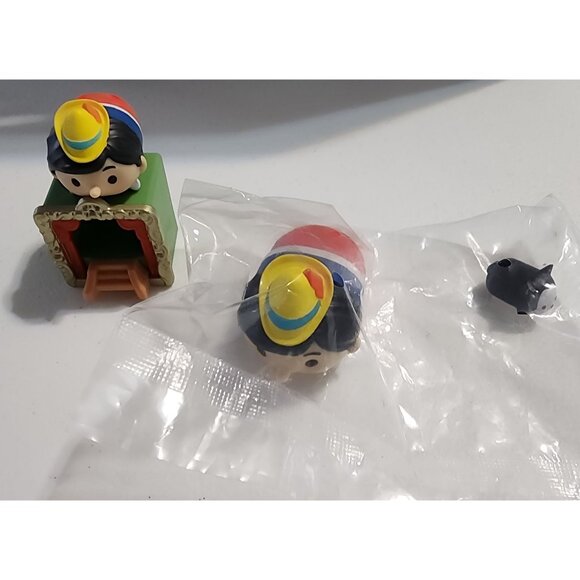 Disney Tsum Tsum Mini Figure from Disney's Pinocchio Figaro & Pinocchio - Picture 1 of 8